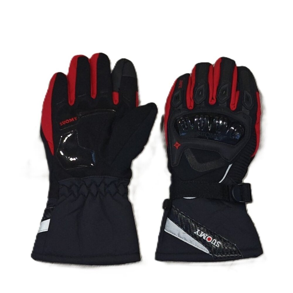 Suomy Black & Red Winter Gloves – Size Small – Insulated Motorcycle / Snow Sport